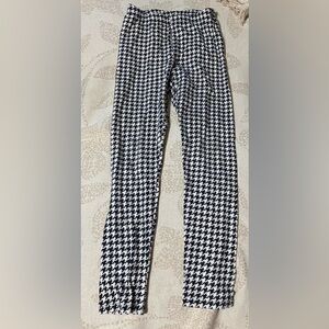 Houndstooth pattern leggings girls medium 10/12